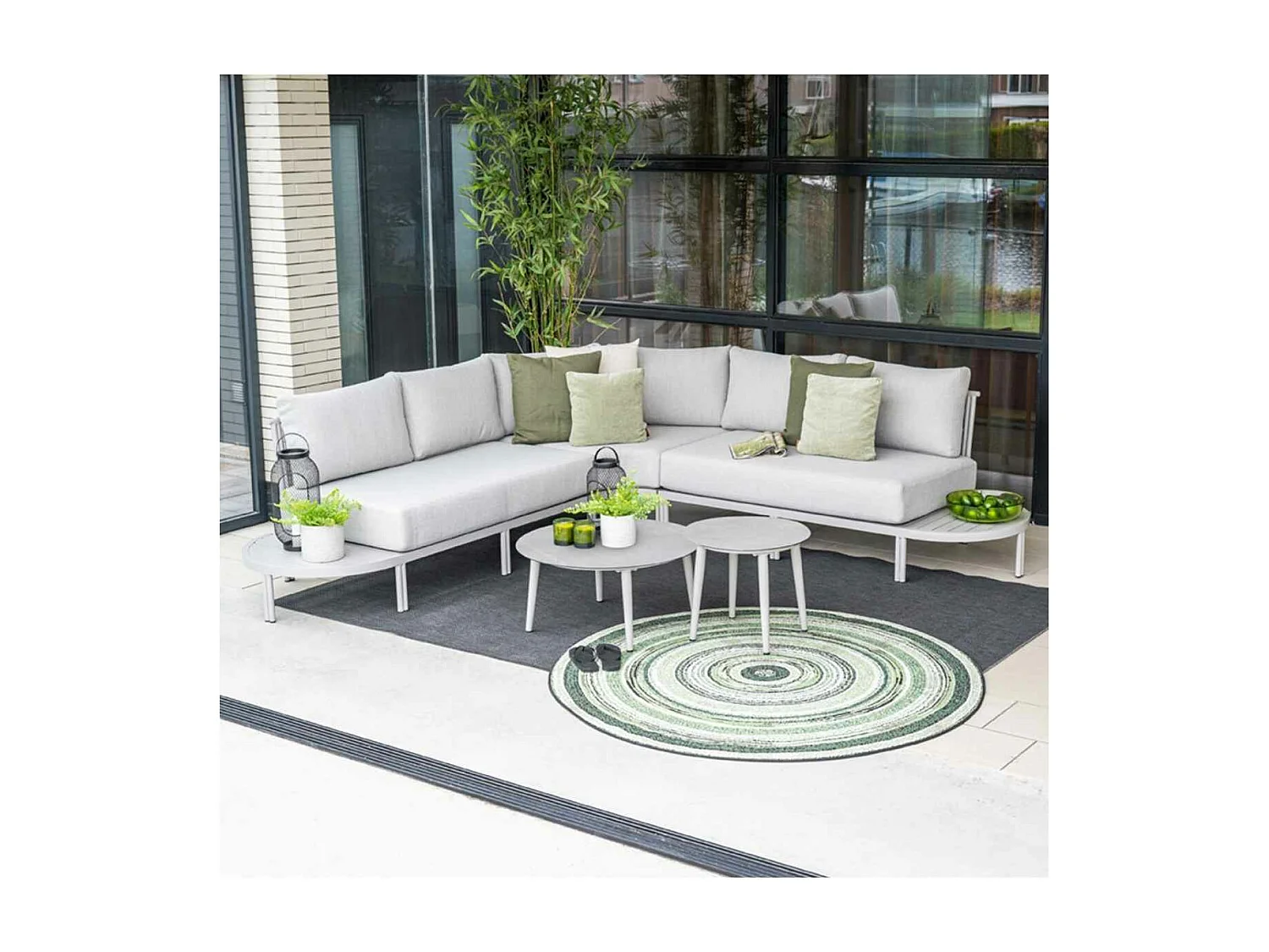 Ensemble de salon Garden Impressions Queenstown taupe 3 pièces