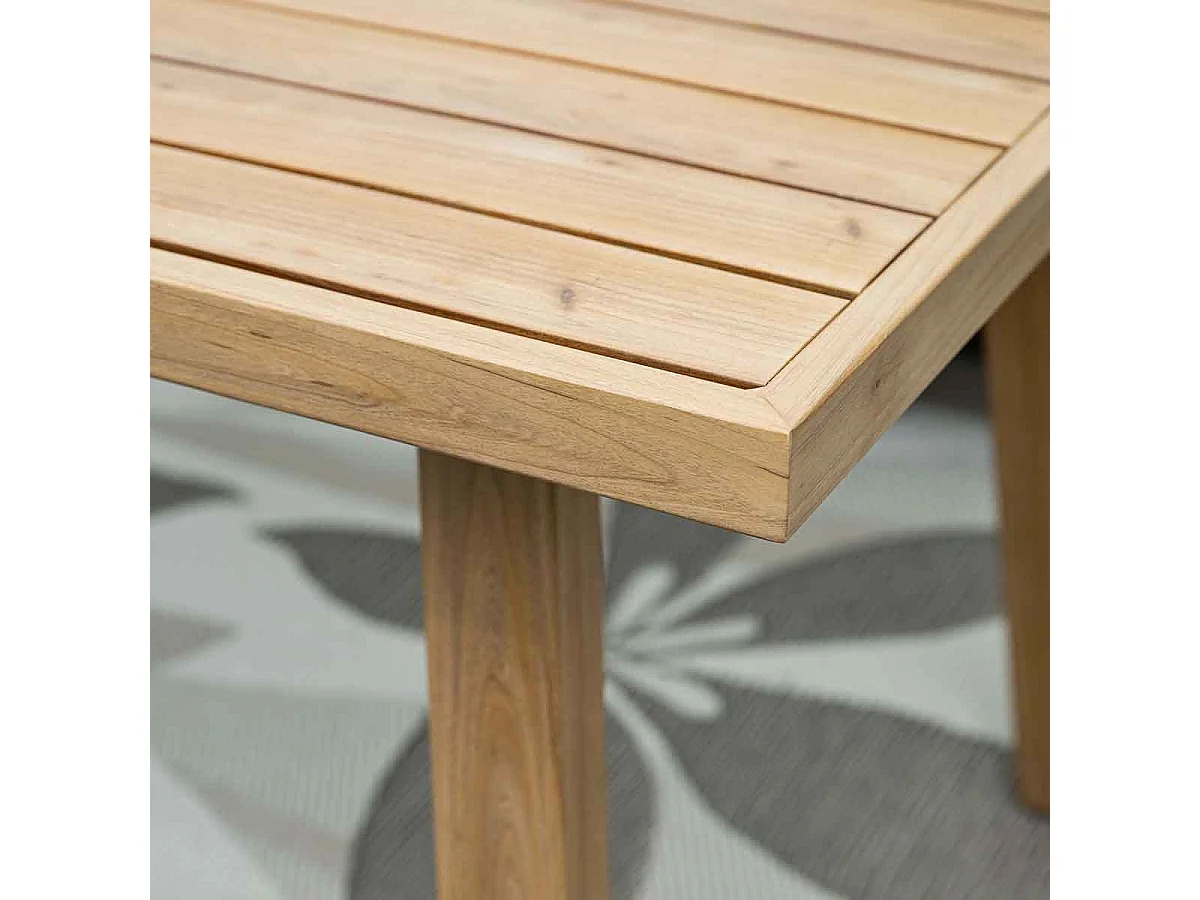 Salon de jardin salle à manger Garden Impressions San Capri 5 pièces aluminium teck clair