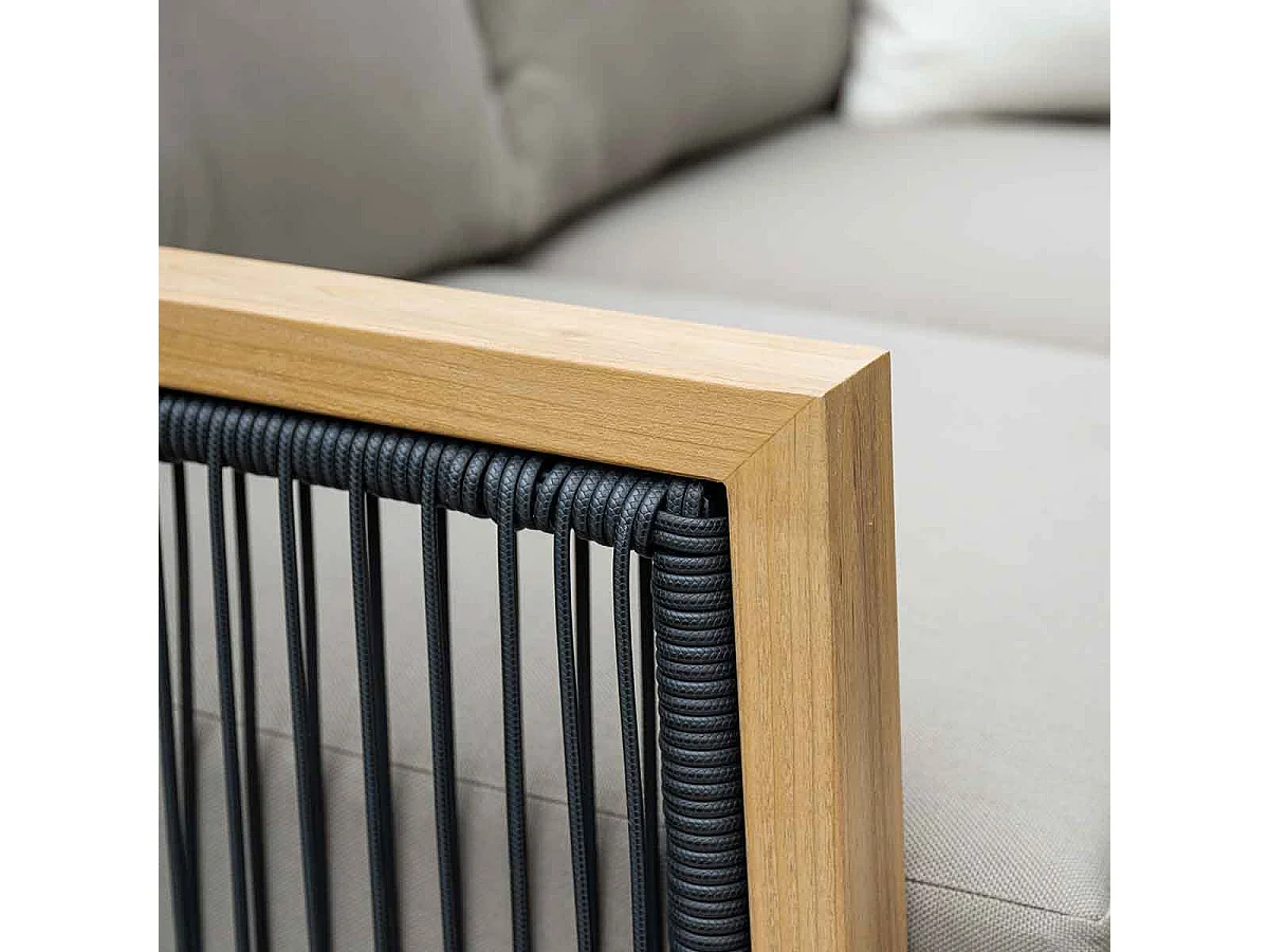 Salon de jardin salle à manger Garden Impressions San Capri 5 pièces aluminium teck clair