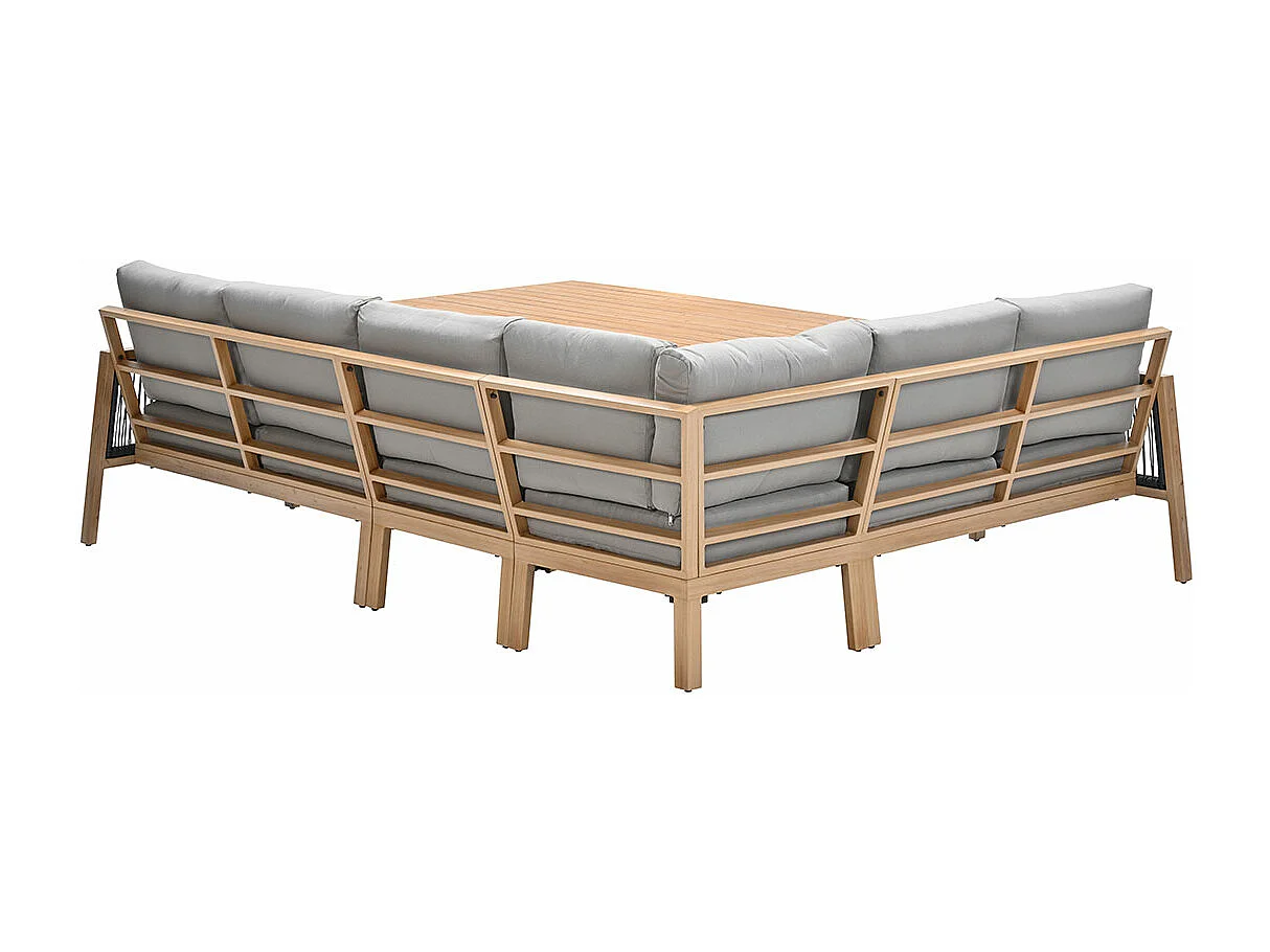 Salon de jardin salle à manger Garden Impressions San Capri 5 pièces aluminium teck clair