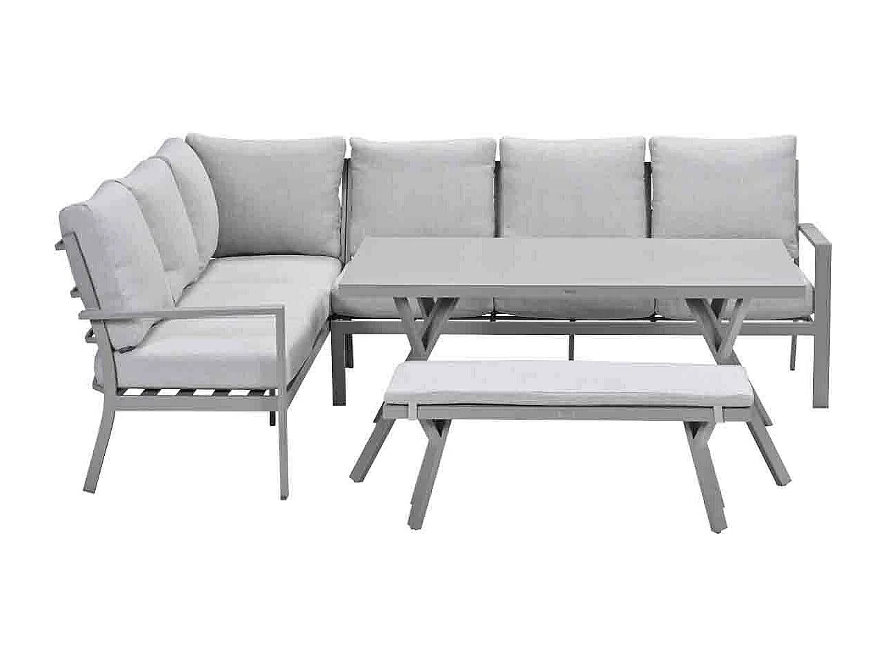 Garden Impressions Senja lounge dining set 4-delig links - valley sand