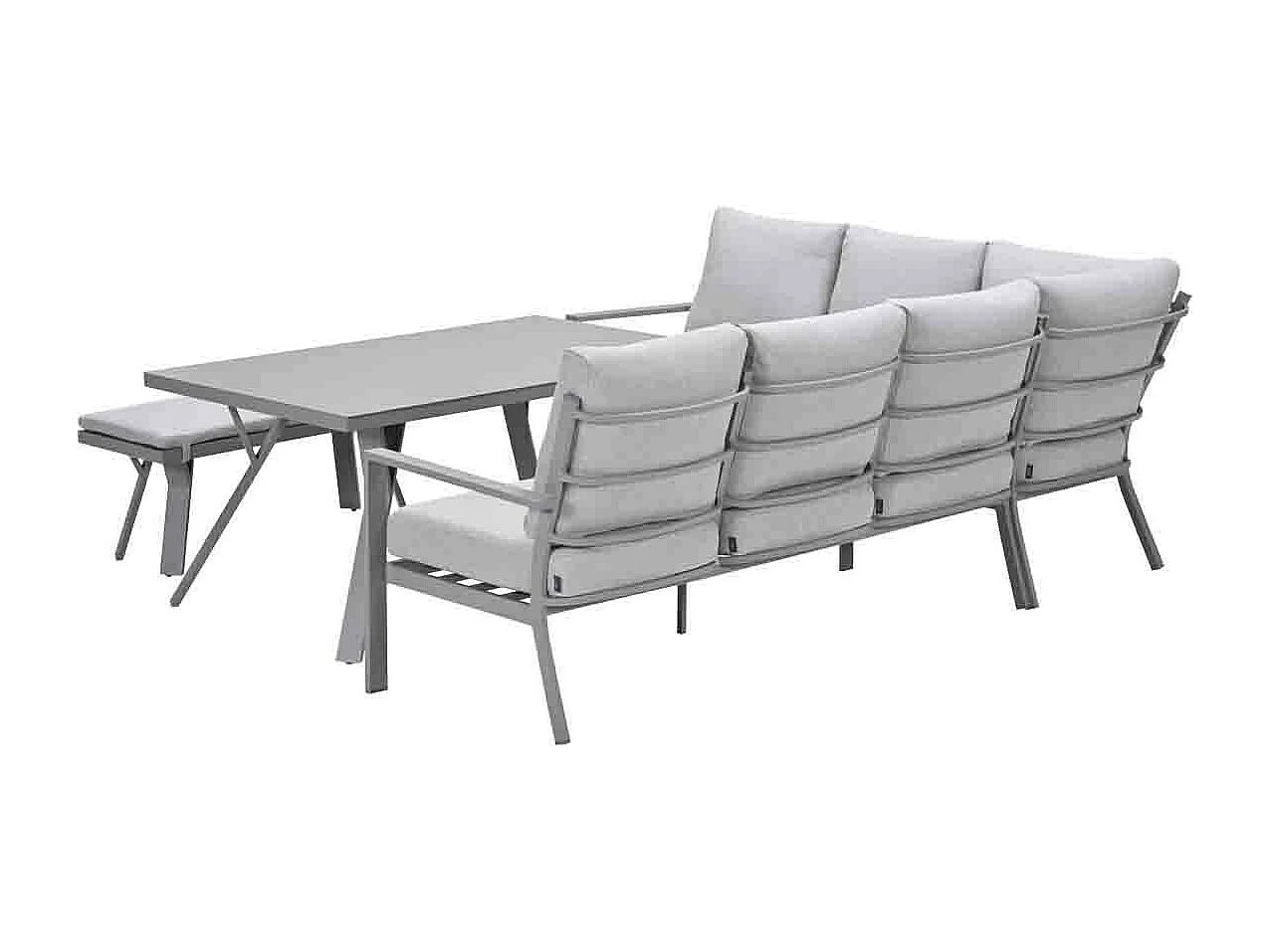 Garden Impressions Senja lounge dining set 4-delig links - valley sand