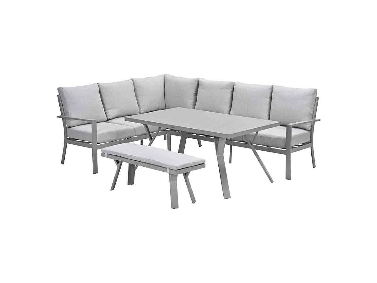 Garden Impressions Senja lounge dining set 4-delig links - valley sand
