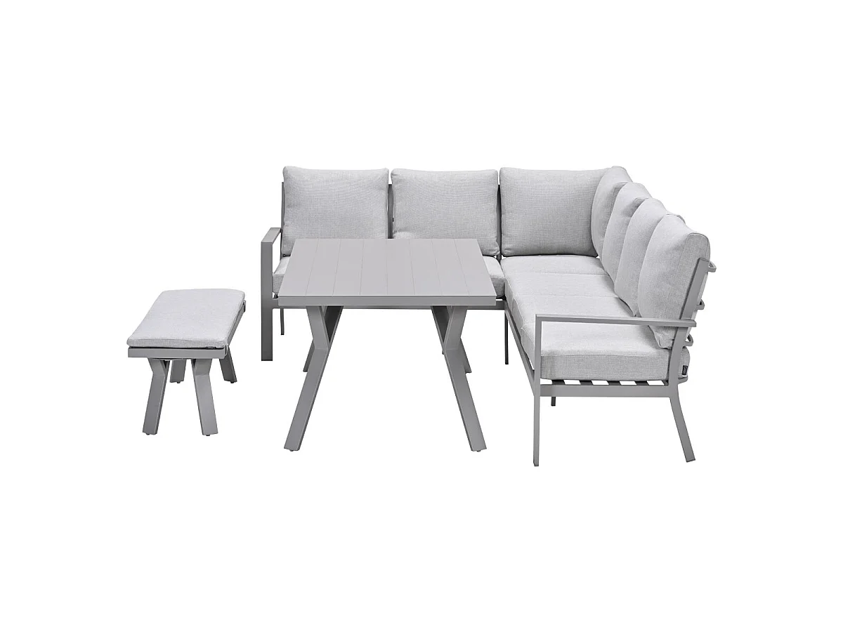 Garden Impressions Senja lounge dining set 4-delig links - valley sand