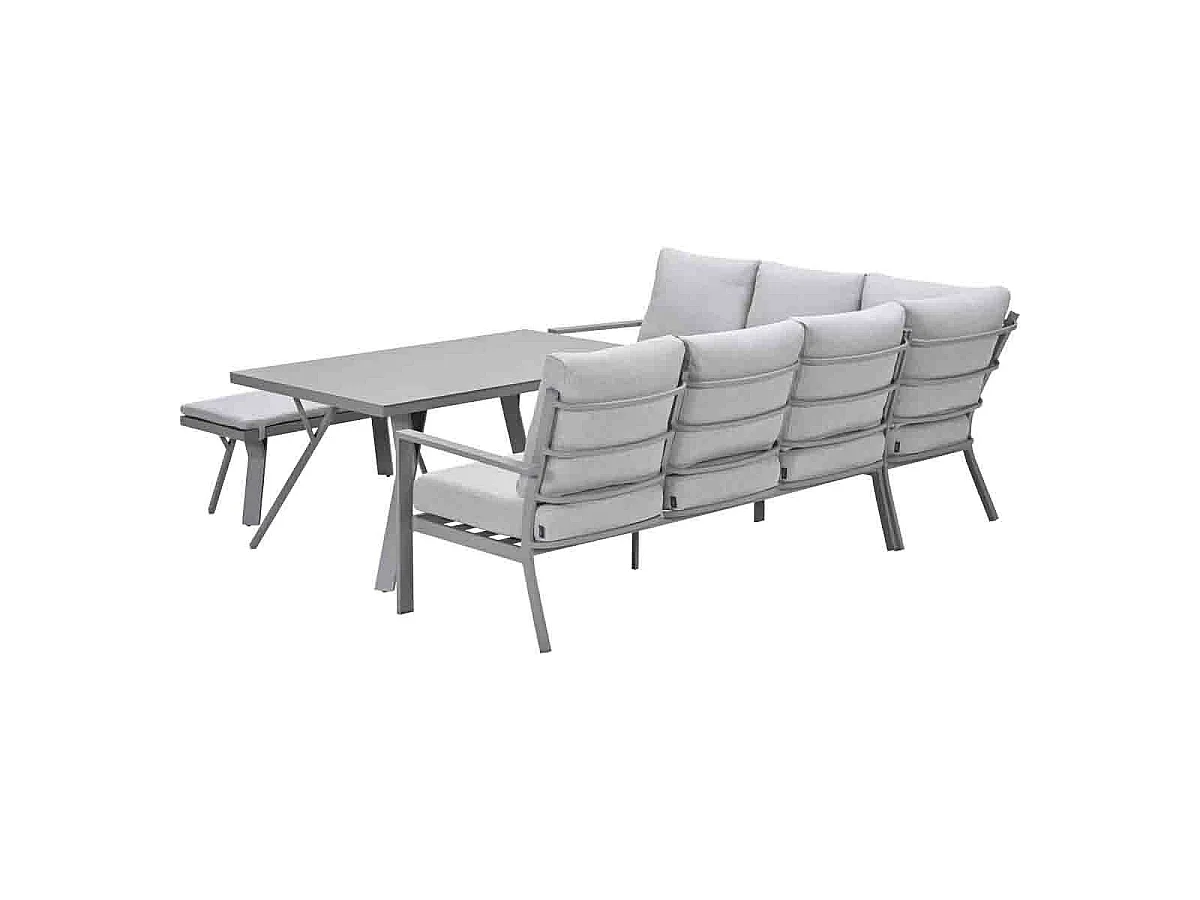 Garden Impressions Senja lounge dining set 4-delig links - valley sand