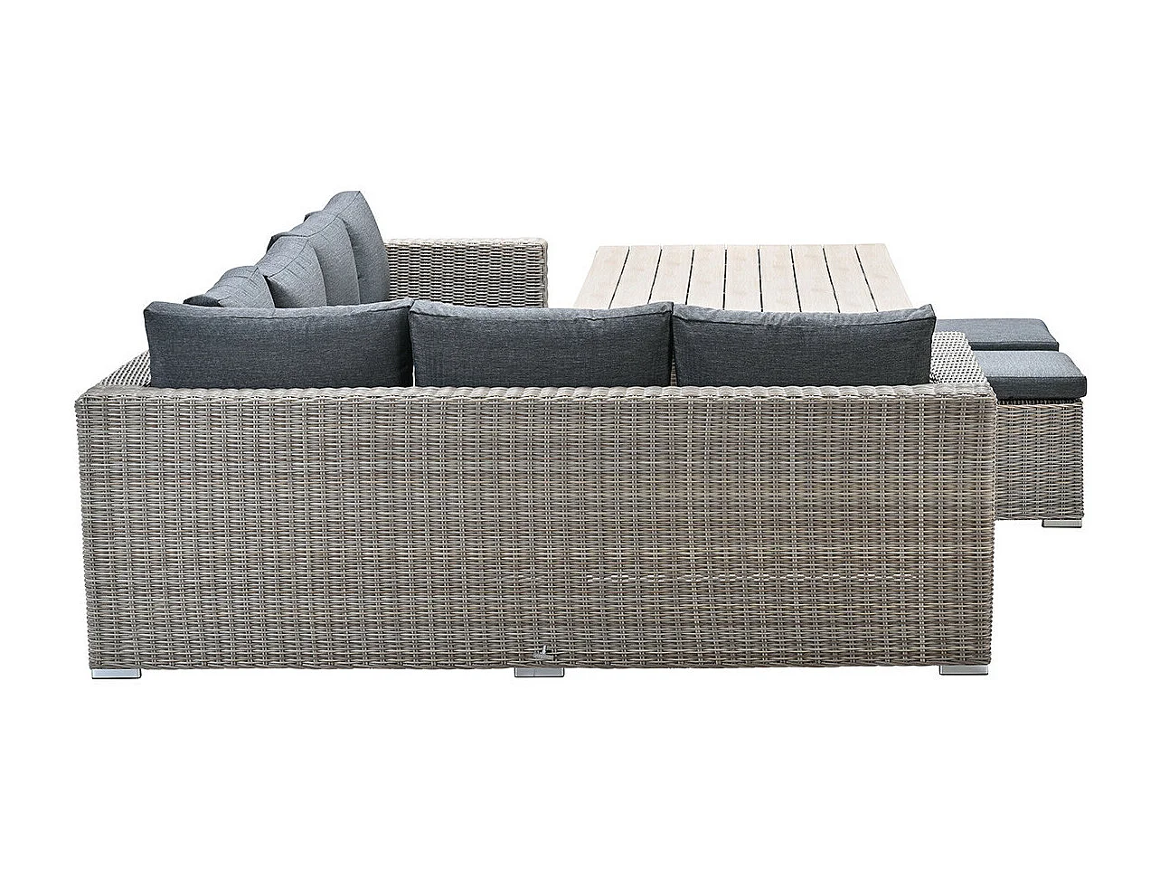 Garden Impressions Tennessee lounge dining set links 5-delig vintage willow - texfiber