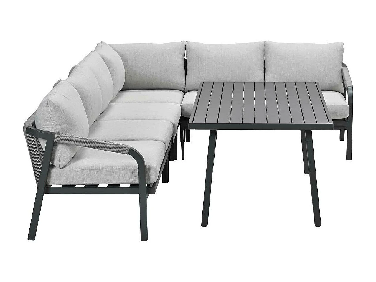 Garden Impressions Tarera lounge dining set 5-delig - donker grijs