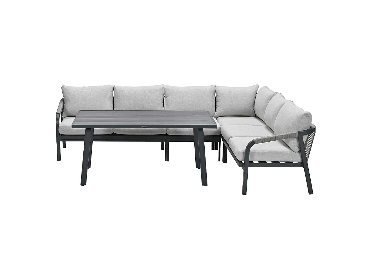 Garden Impressions Tarera lounge dining set 5-delig - donker grijs