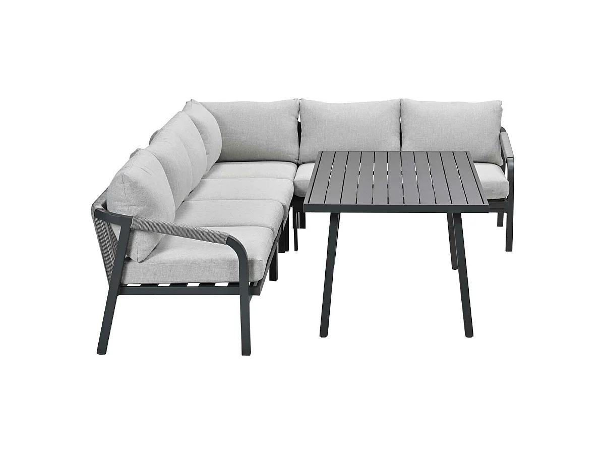 Garden Impressions Tarera lounge dining set 5-delig - donker grijs
