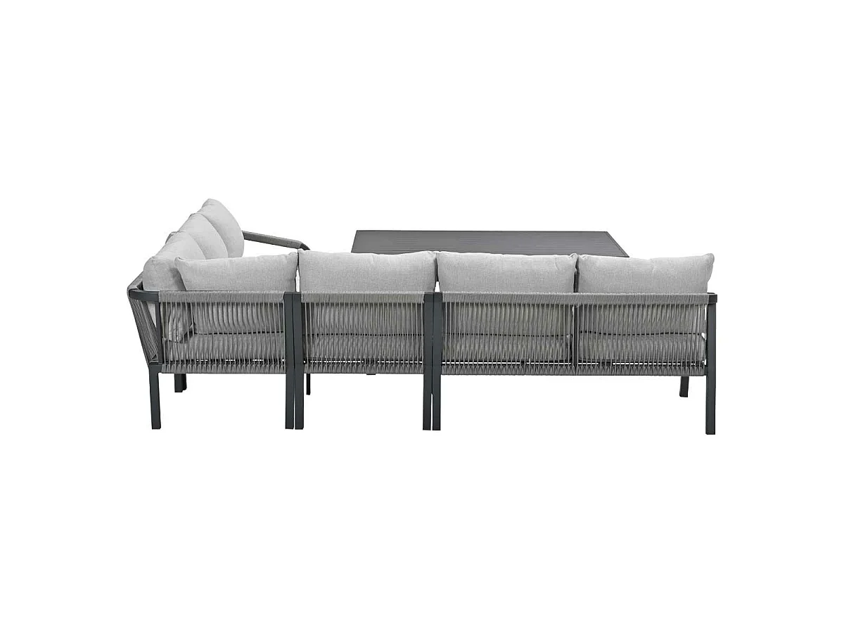 Garden Impressions Tarera lounge dining set 5-delig - donker grijs