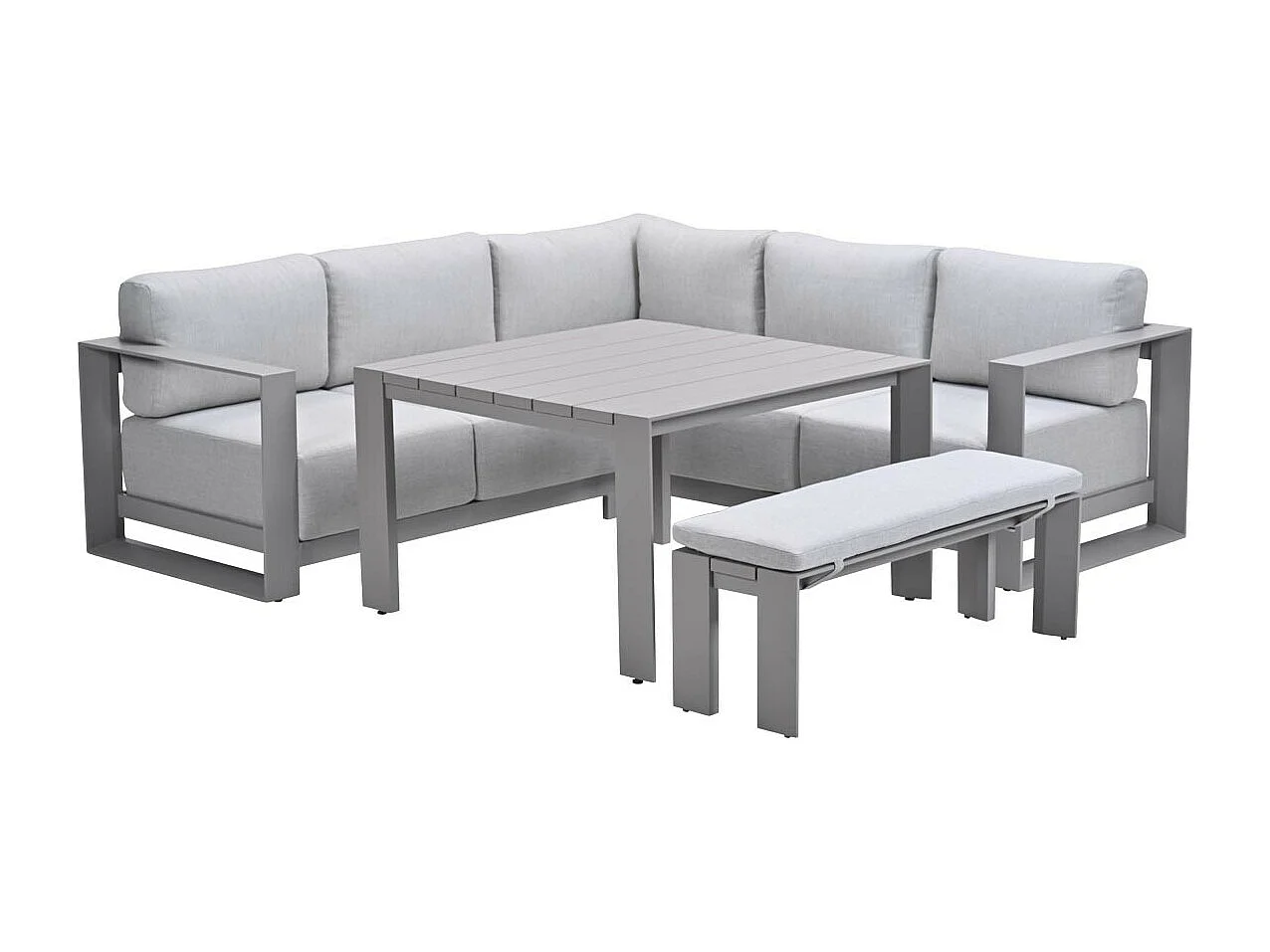 Ensemble de salon et salle à manger Garden Impressions Malacca taupe - sable de la vallée - 5 pièces