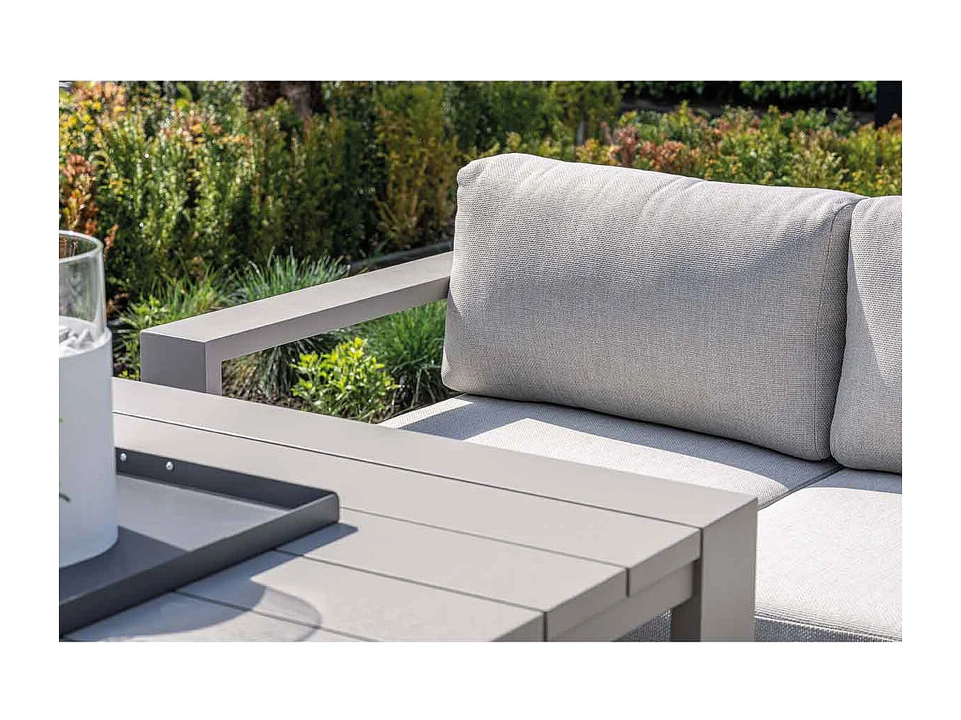 Ensemble de salon et salle à manger Garden Impressions Malacca taupe - sable de la vallée - 5 pièces