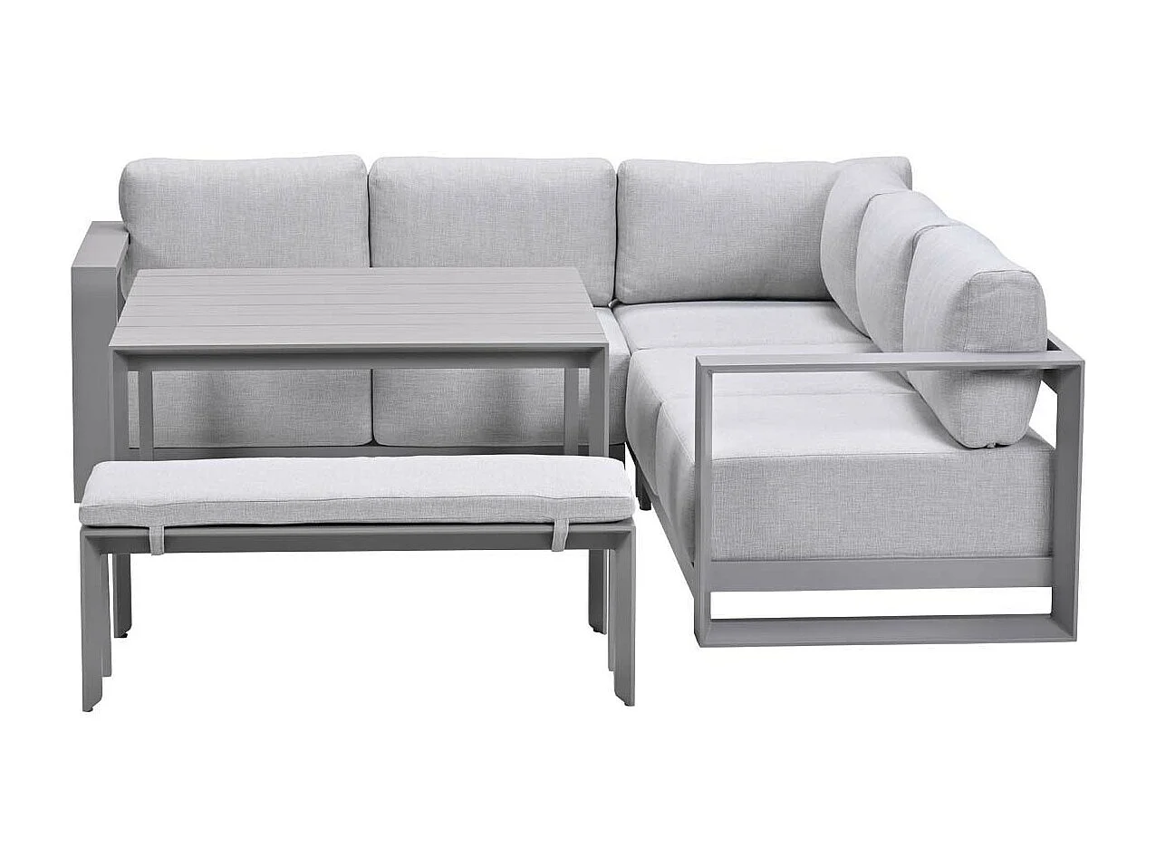 Ensemble de salon et salle à manger Garden Impressions Malacca taupe - sable de la vallée - 5 pièces