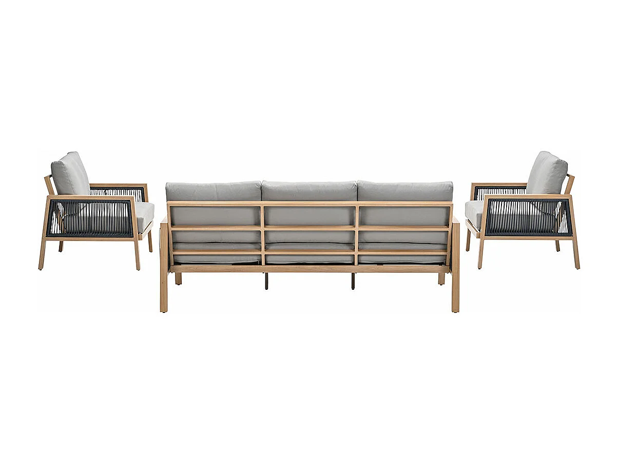 Garden Impressions San Capri loungeset 4-delig - light teak aluminium