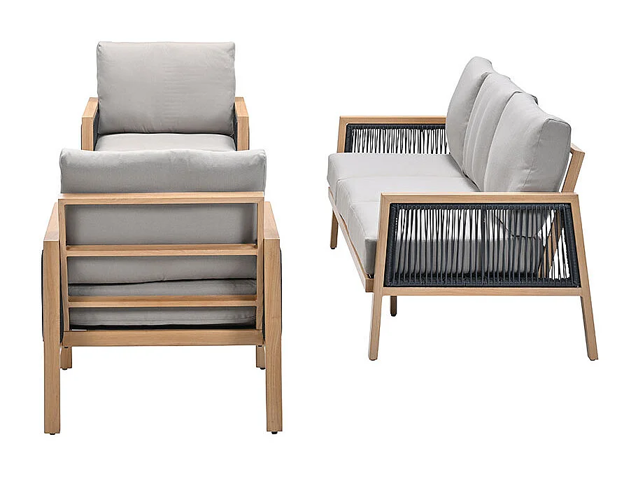 Garden Impressions San Capri loungeset 4-delig - light teak aluminium