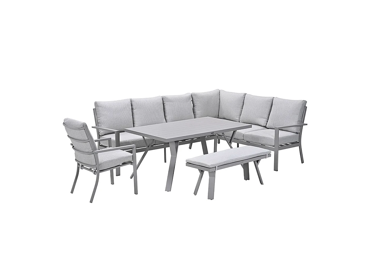 Garden Impressions Senja lounge dining set 5-delig rechts incl. stoel - valley sand