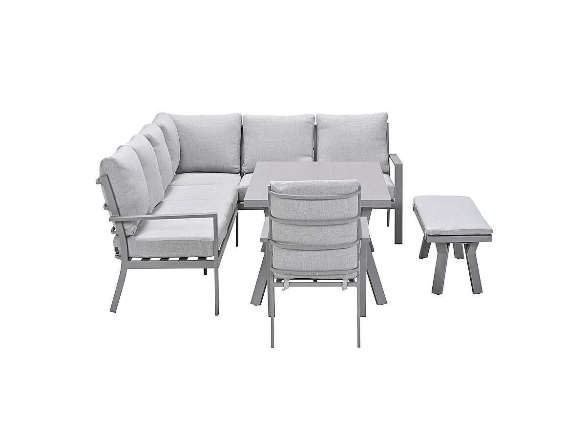 Garden Impressions Senja lounge dining set 5-delig rechts incl. stoel - valley sand