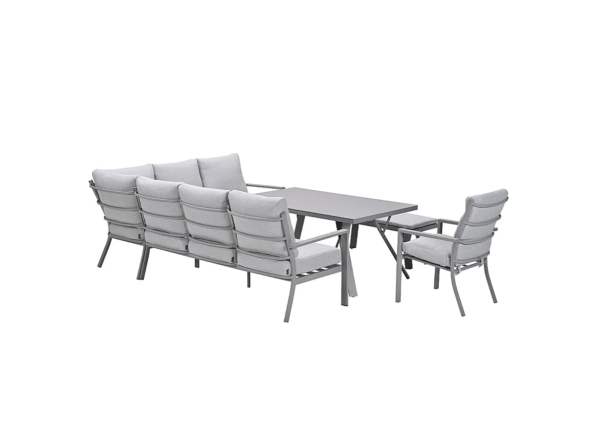 Garden Impressions Senja lounge dining set 5-delig rechts incl. stoel - valley sand