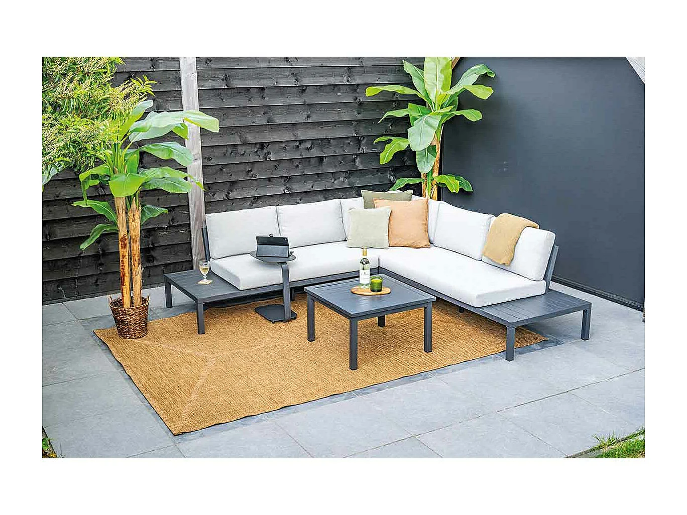 Garden Impressions Pamplona loungeset 4-delig - valley sand