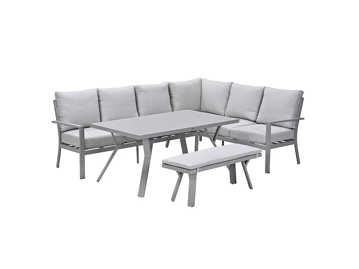 Garden Impressions Senja lounge dining set 4-delig rechts - valley sand