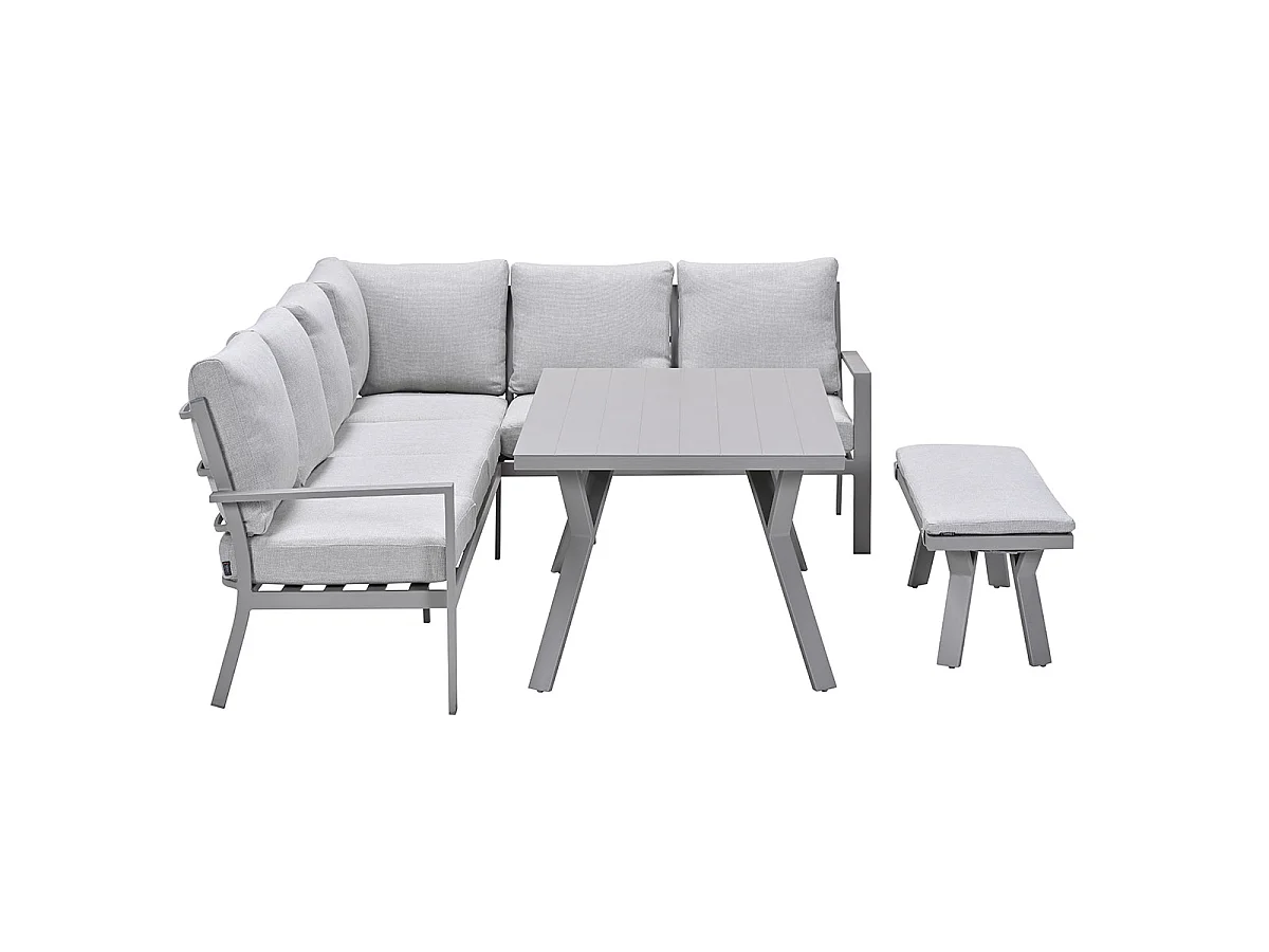 Garden Impressions Senja lounge dining set 4-delig rechts - valley sand