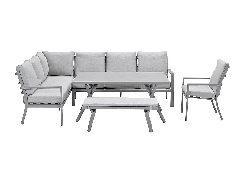 Garden Impressions Senja lounge dining set 5-delig links incl. stoel - valley sand