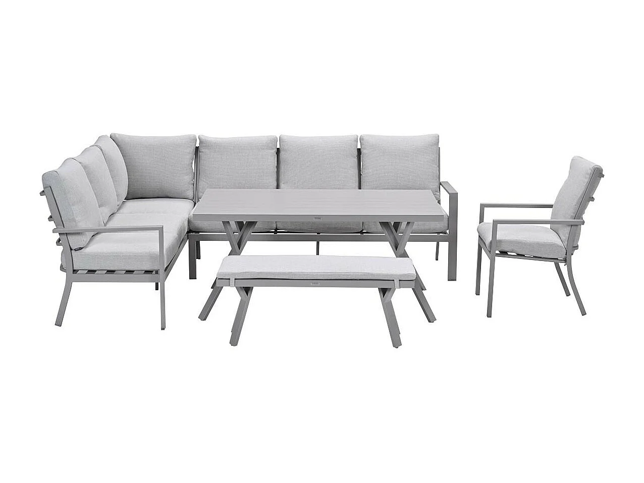 Garden Impressions Senja lounge dining set 5-delig links incl. stoel - valley sand