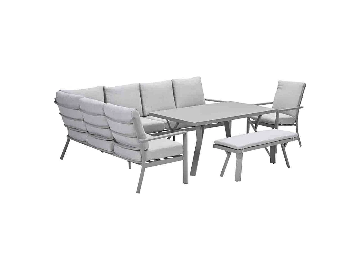 Garden Impressions Senja lounge dining set 5-delig links incl. stoel - valley sand
