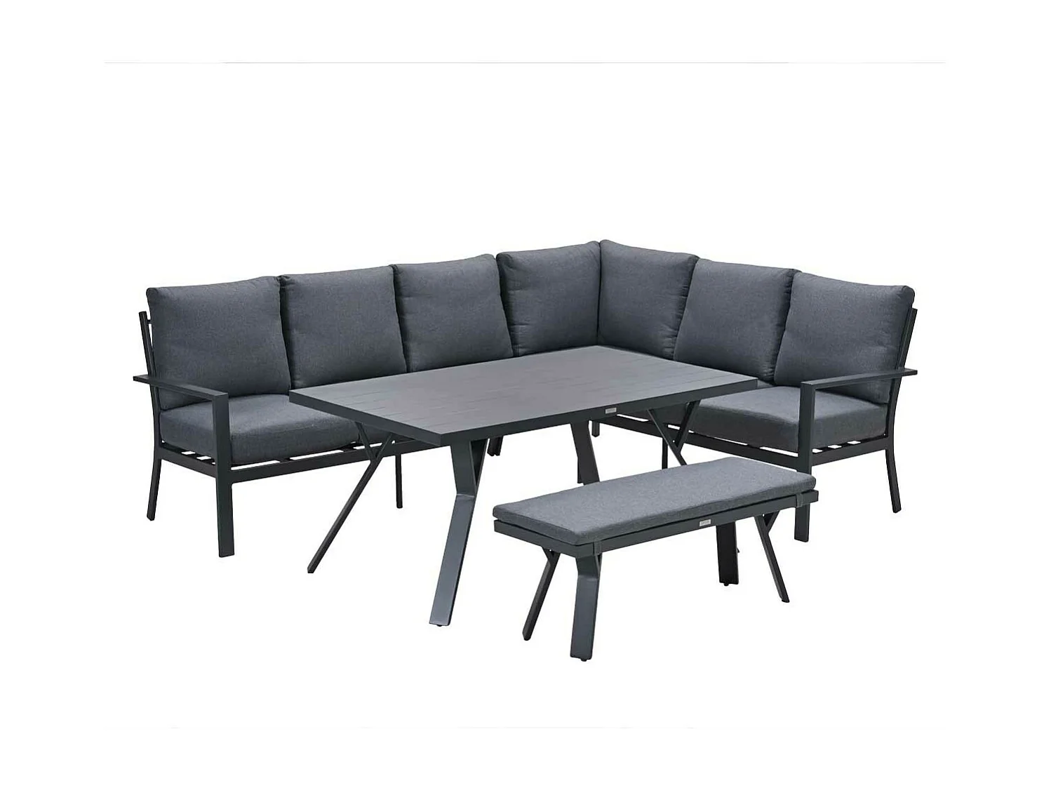 Garden Impressions Senja lounge dining set 4-delig rechts - mystic grijs