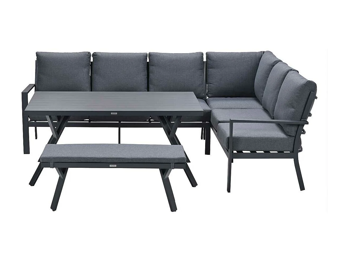 Garden Impressions Senja lounge dining set 4-delig rechts - mystic grijs