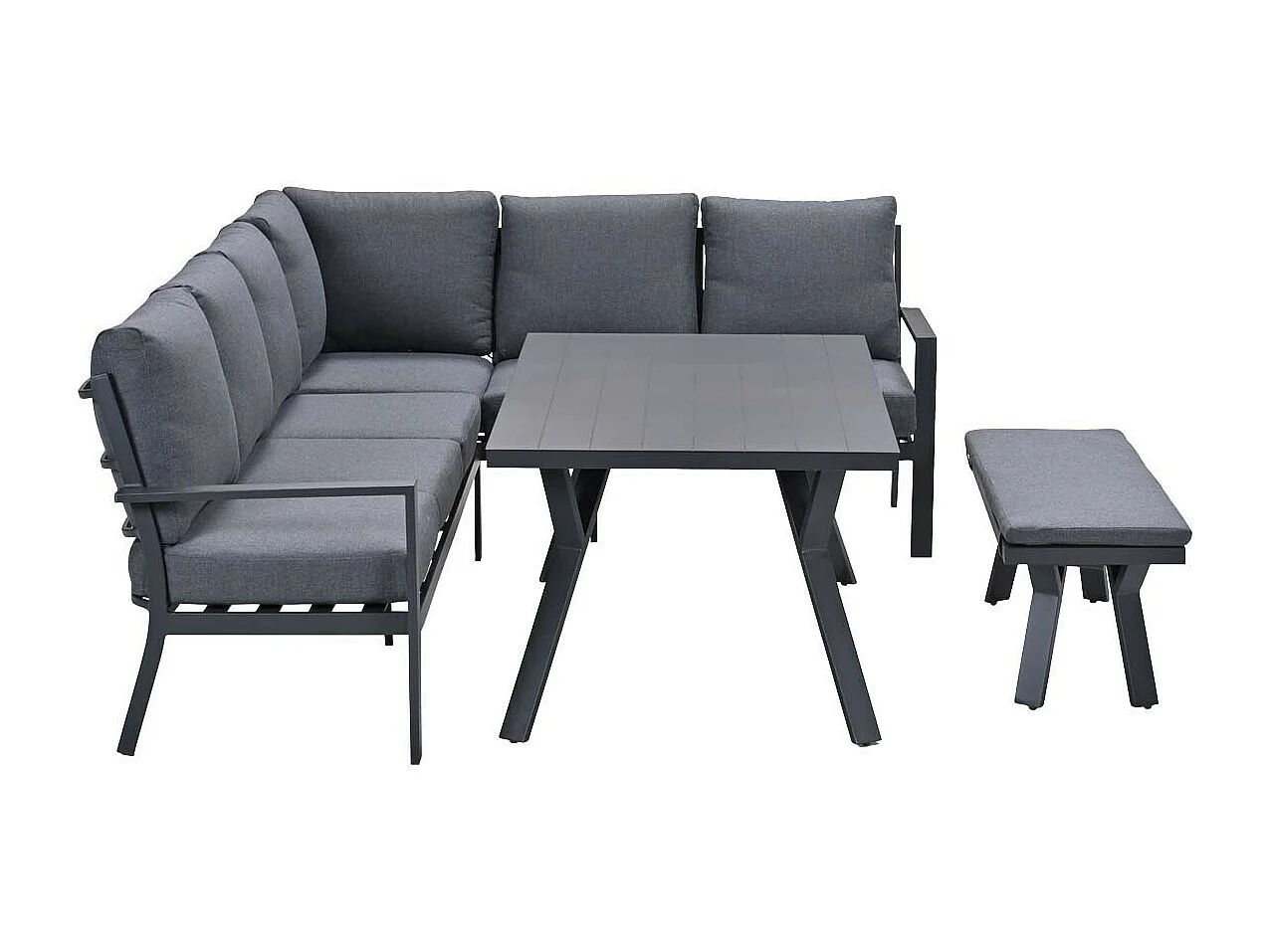 Garden Impressions Senja lounge dining set 4-delig rechts - mystic grijs