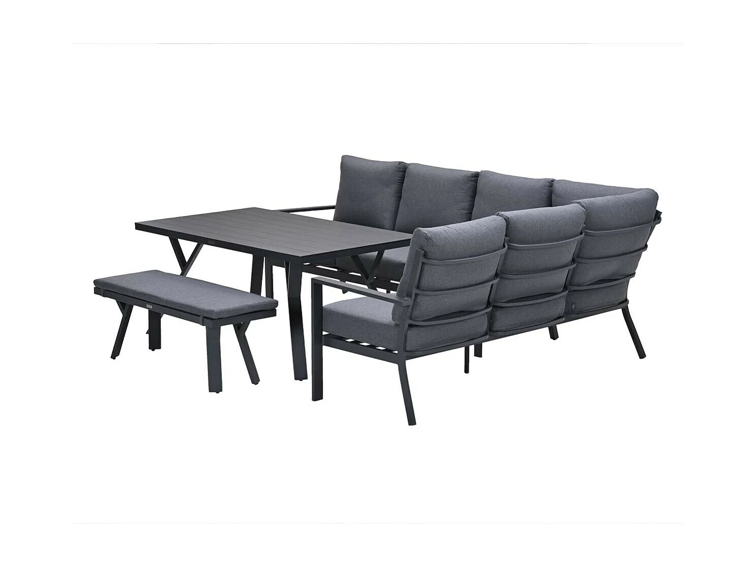 Garden Impressions Senja lounge dining set 4-delig rechts - mystic grijs