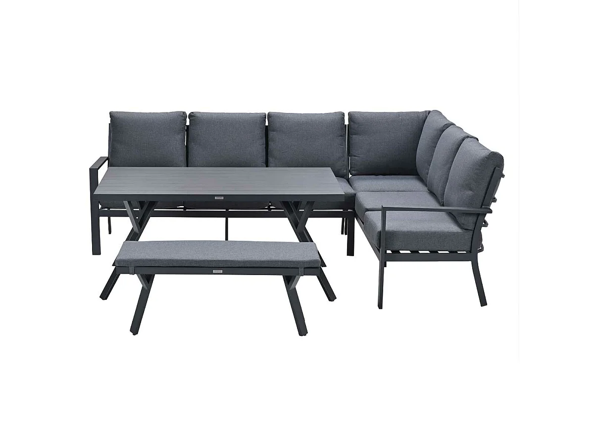 Garden Impressions Senja lounge dining set 4-delig rechts - mystic grijs