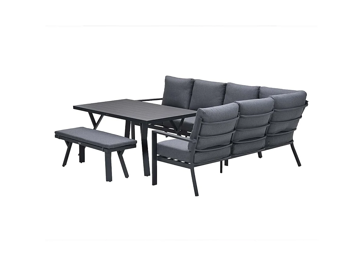 Garden Impressions Senja lounge dining set 4-delig rechts - mystic grijs