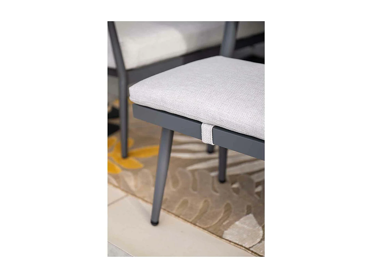 Ensemble salon salle à manger Garden Impressions Tineo gris foncé - 6 pièces