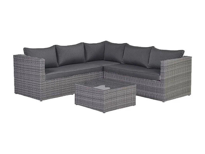 Garden Impressions Lyon loungeset 4-delig - donker grijs
