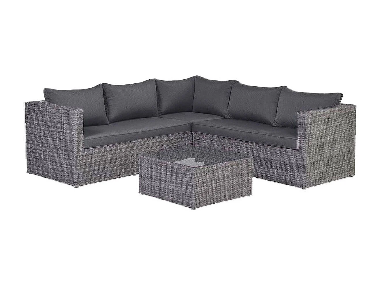 Garden Impressions Lyon loungeset 4-delig - donker grijs