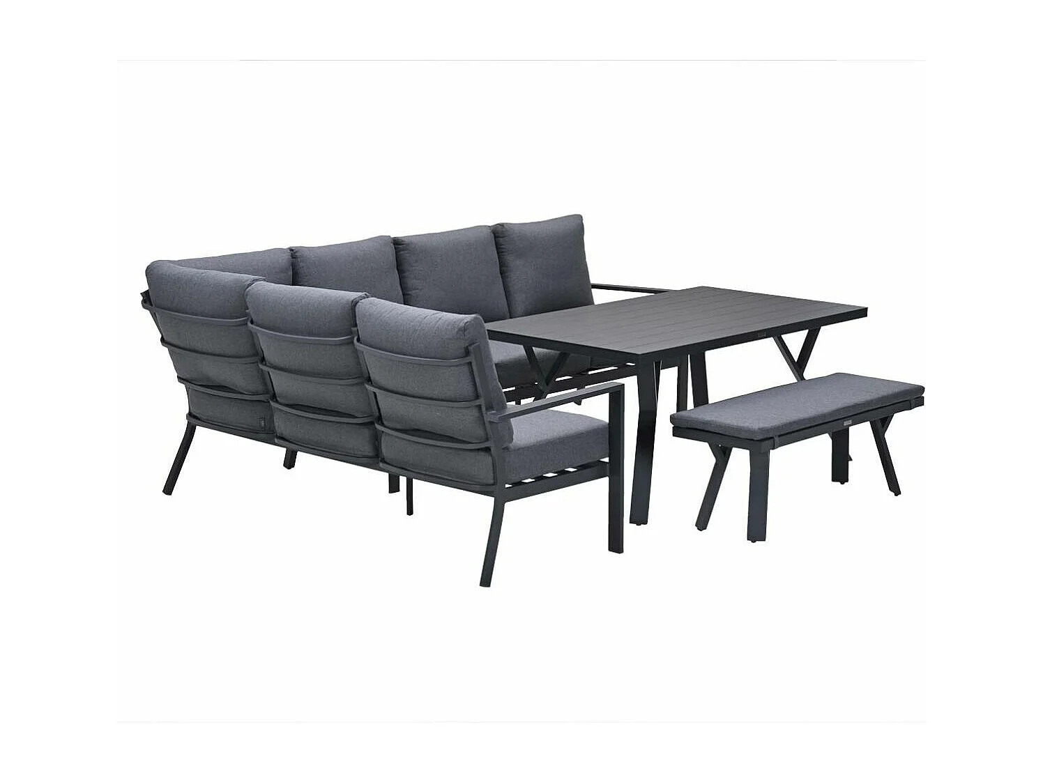 Garden Impressions Senja lounge dining set 4-delig links - mystic grijs