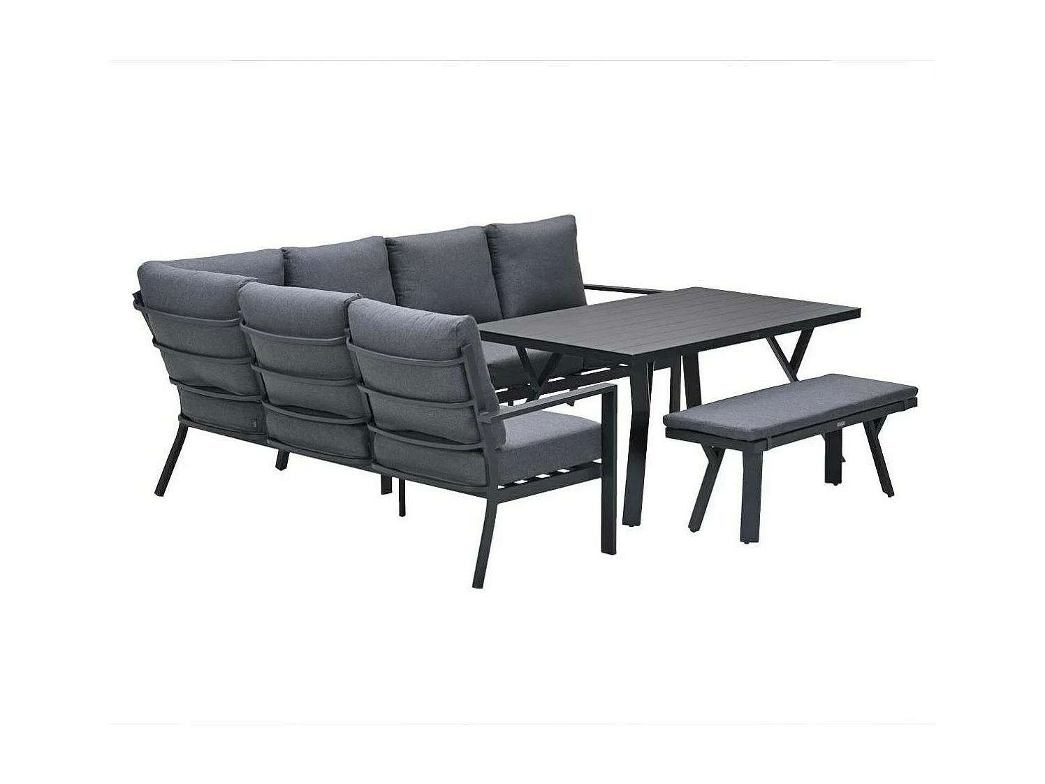 Garden Impressions Senja lounge dining set 4-delig links - mystic grijs