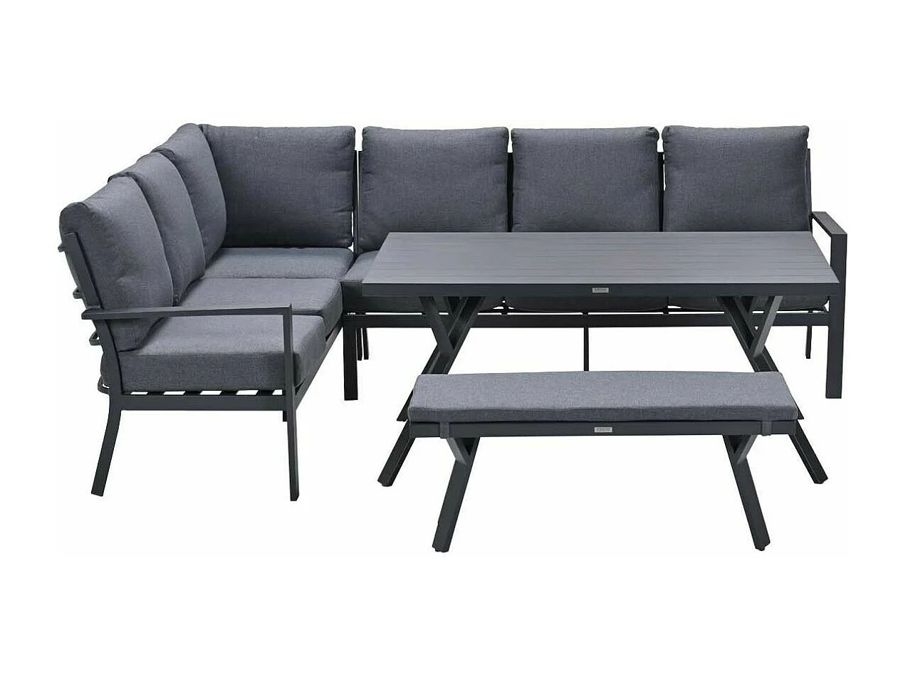 Garden Impressions Senja lounge dining set 4-delig links - mystic grijs