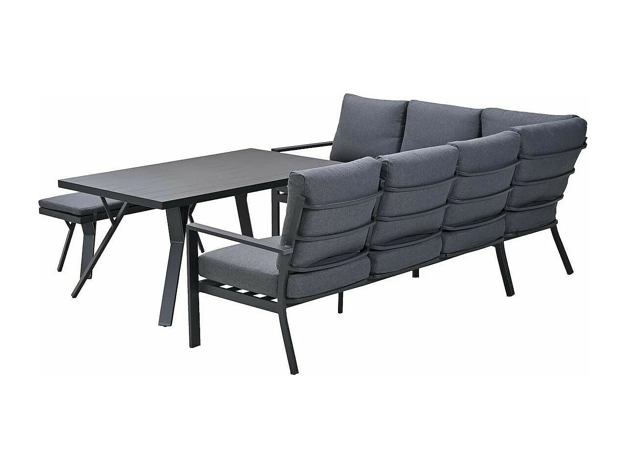 Garden Impressions Senja lounge dining set 4-delig links - mystic grijs