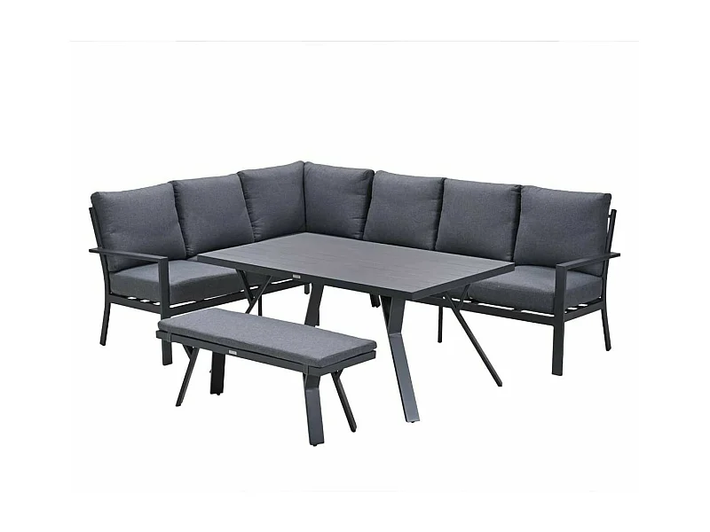Garden Impressions Senja lounge dining set 4-delig links - mystic grijs