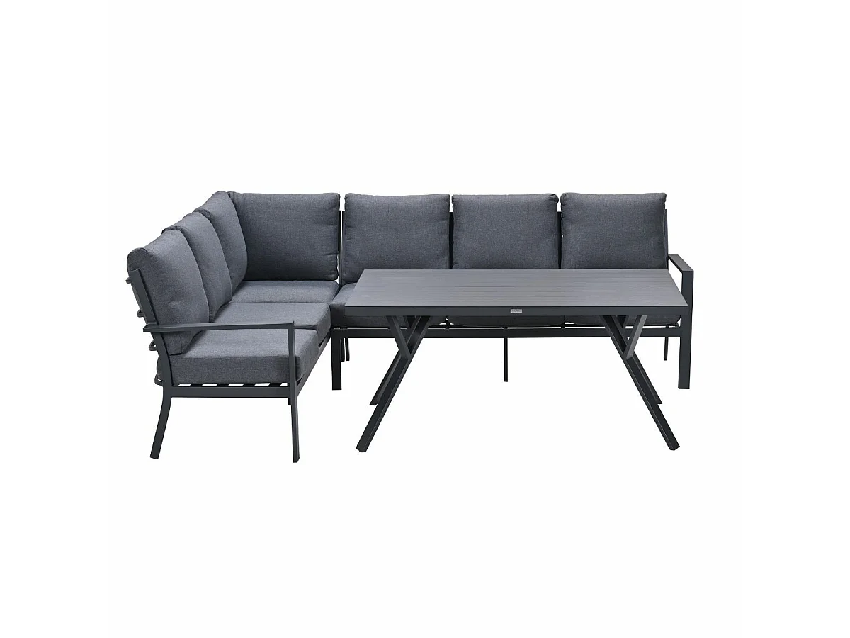 Garden Impressions Senja lounge dining set 3-delig links - mystic grey