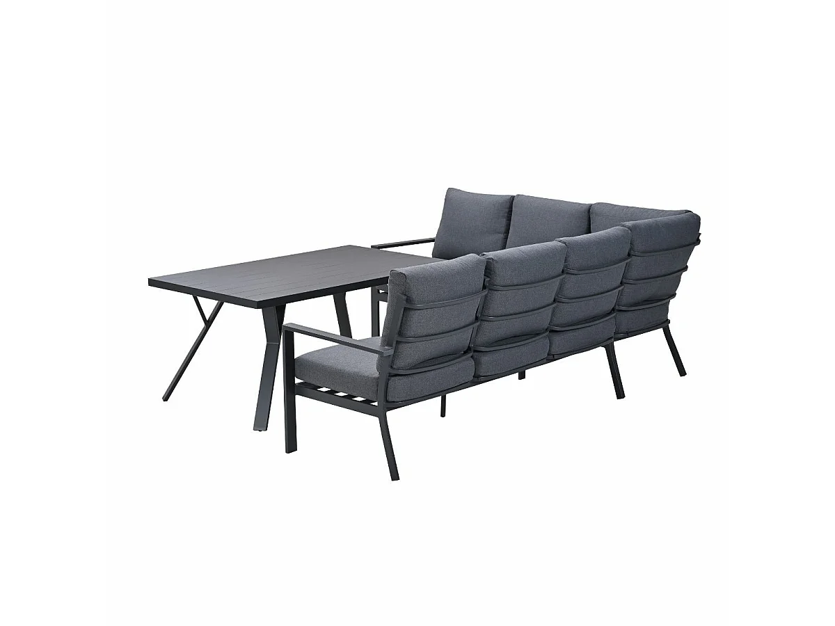 Garden Impressions Senja lounge dining set 3-delig links - mystic grey