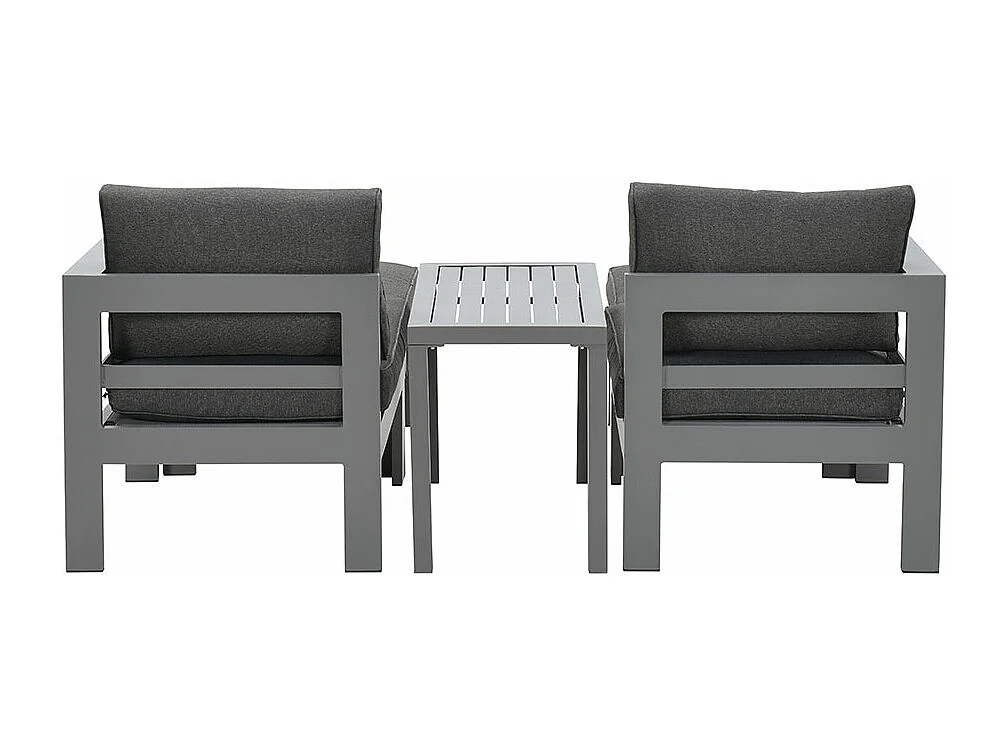 Ensemble de salon de balcon Garden Impressions Riga 5 pièces gris
