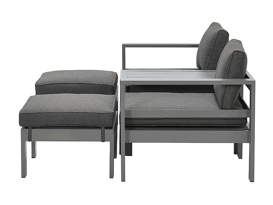 Ensemble de salon de balcon Garden Impressions Riga 5 pièces gris