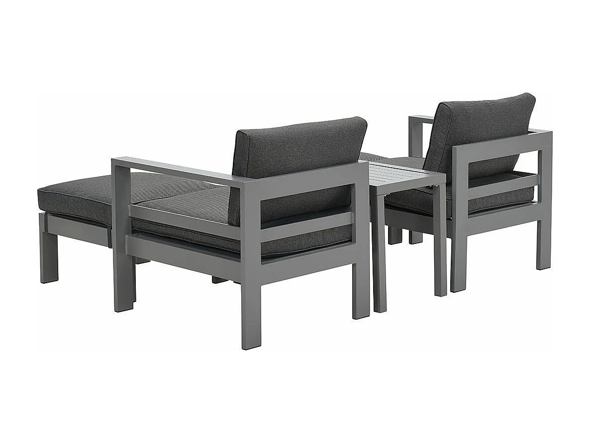 Ensemble de salon de balcon Garden Impressions Riga 5 pièces gris