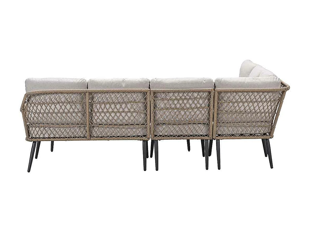 Garden Impressions Kalibo hoek lounge dining set 4-delig - donker grijs