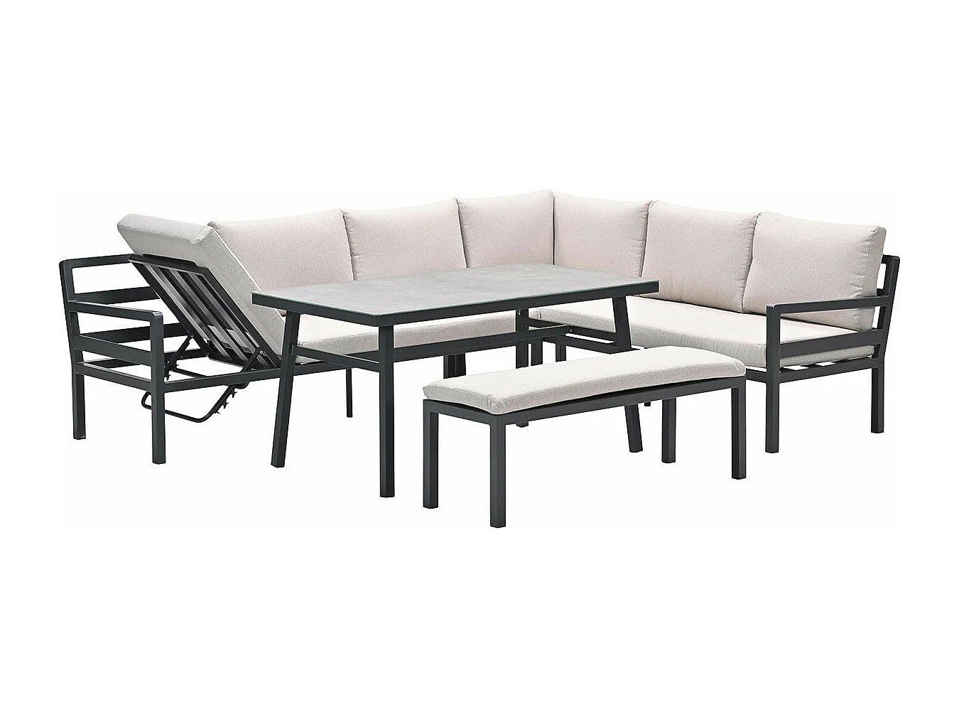 Garden Impressions Markus lounge dining set 4-delig - desert sand