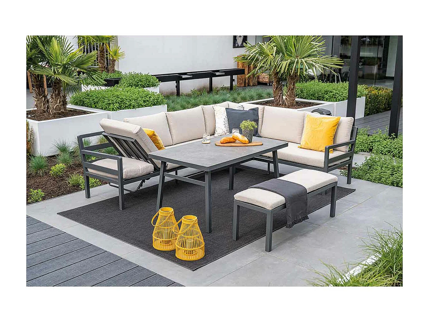 Garden Impressions Markus lounge dining set 4-delig - desert sand